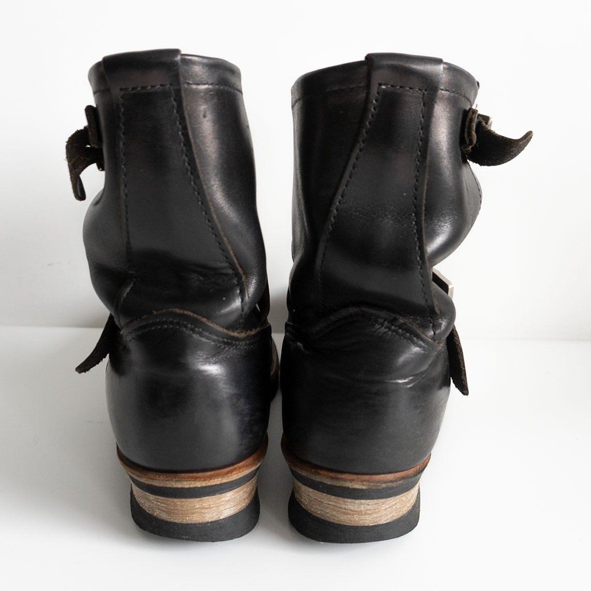  08年製 REDWING 2973 ショート エンジニアブーツ US 9 D レッドウィング ブラック エンジニアブーツ ブーツ 革靴
