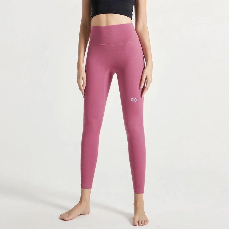 アロヨガ alo yogaピンクハイウェストヨガパンツMサイズRN#87370 ヨガパンツ ヨガウェア パンツ レディース レギンス スポーツ