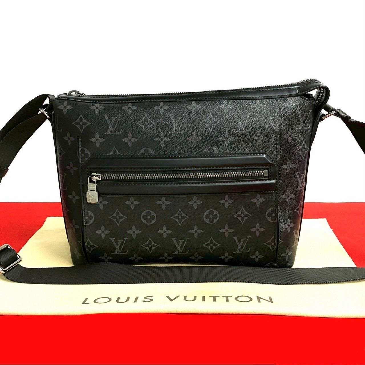 LOUIS VUITTON ルイヴィトン オディセメッセンジャー PM モノグラムエクリプス レザー ショルダーバッグ ブラック 27038