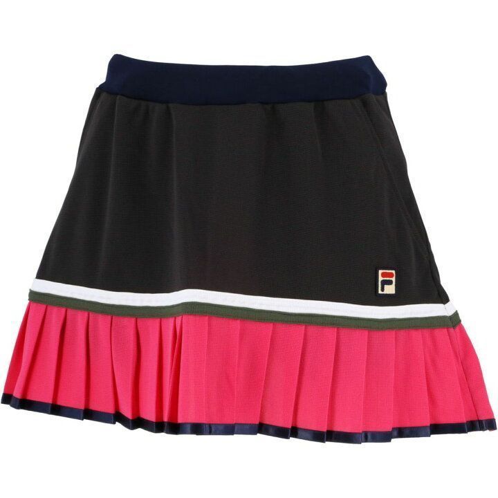 FILA フィラ テニス スコート Sサイズ 美品 チャコール✕ピンク - メルカリ