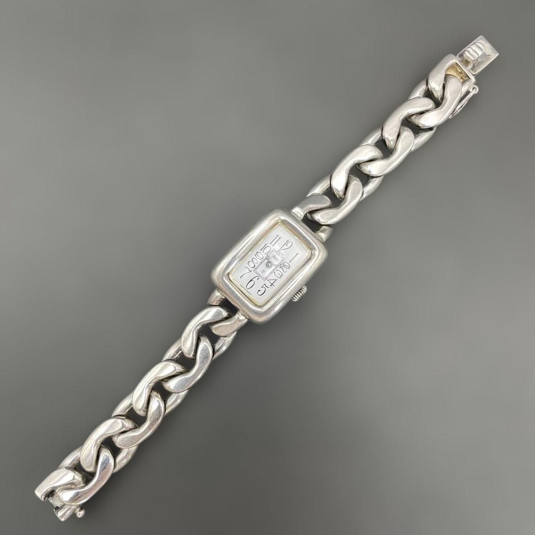 Obrey オブレイ ソリッドシルバー 腕時計 チェーンブレスレット　レア Obrey SOLID SILVER 純銀 チェーンブレスレットウォッチ