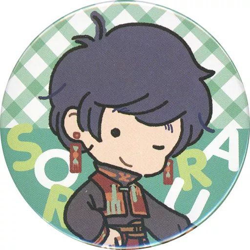 中古】バッジ・ピンズ(男性) そらる(背景：格子柄・緑) アニバーサリー