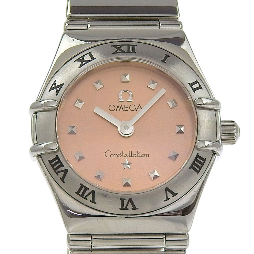 OMEGA オメガ コンステレーション ミニ マイチョイス 1561.61 ステンレススチール クオーツ アナログ表示 レディース ピンク文字盤 腕時計