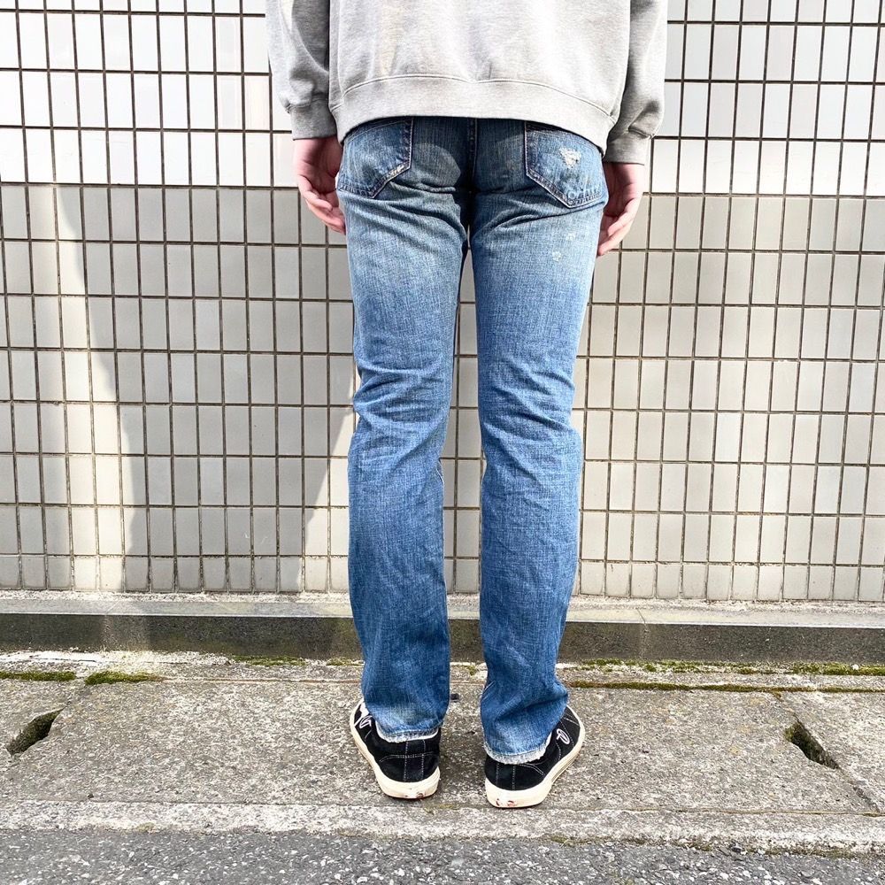 Ralph Lauren M-45タイプ 加工デニムパンツ LAUREN RALPH ジーンズ デニム デニムパンツ ミッドライズ