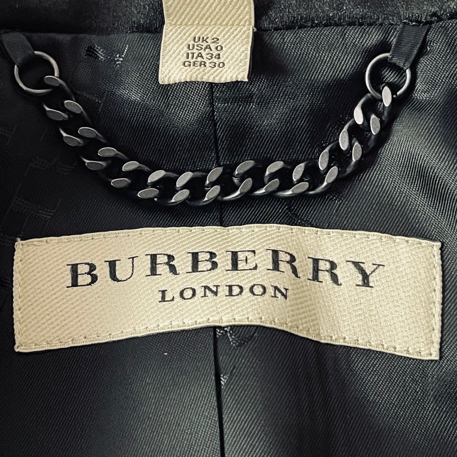 BURBERRY LONDON バーバリーロンドン タキシードジャケット 黒 - 古着