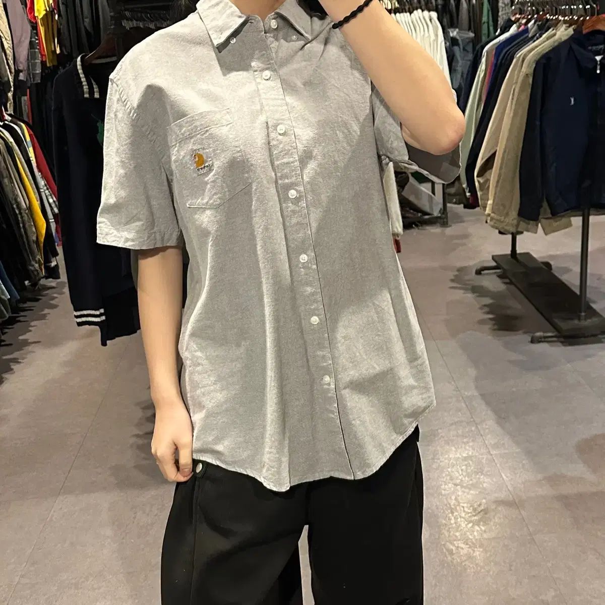 （ 449 ） Carhartt ヴィンテージ 無地 Carhartt(カーハート) シャツ グレー