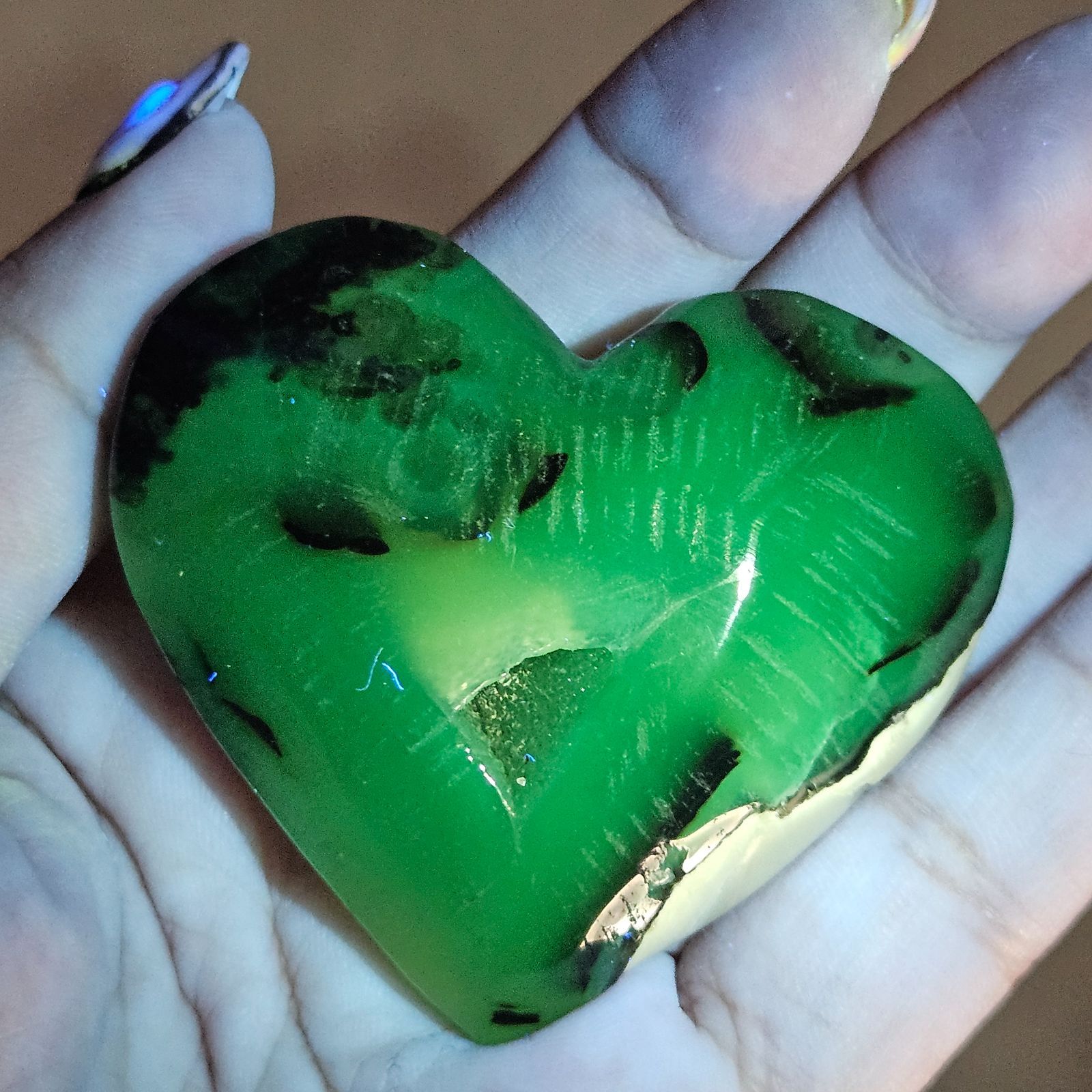 ボルケーノアゲート✨ハート♥カービング✨ - メルカリ