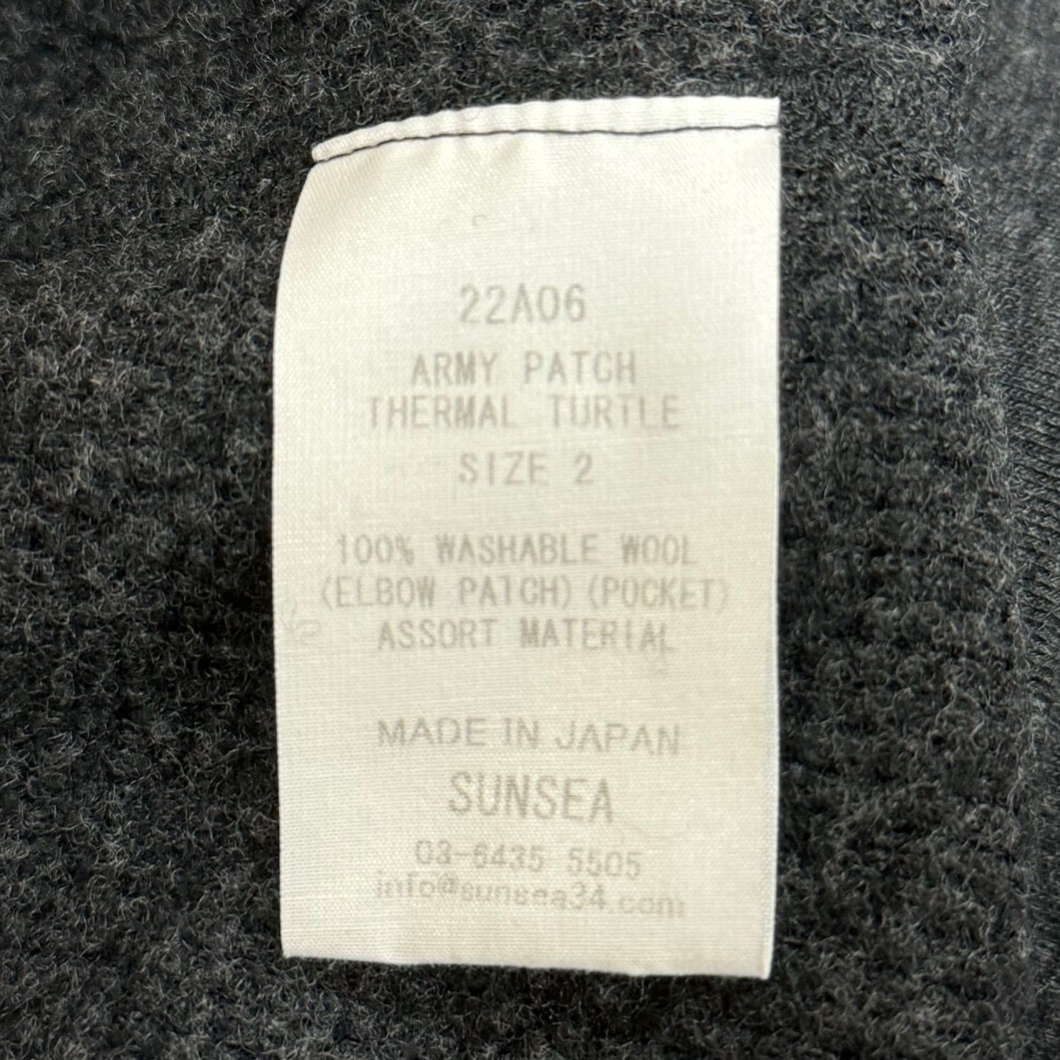 SUNSEA SUNSEA 22AW Army Patch Therma Turtle 22aw 2 Army Patch