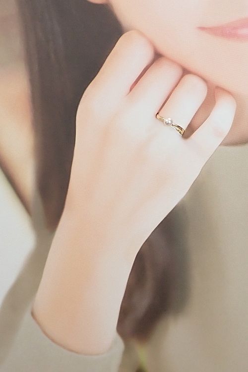 タサキ 田崎真珠 アコヤ真珠 リング K18イエローゴールド TASAKI  