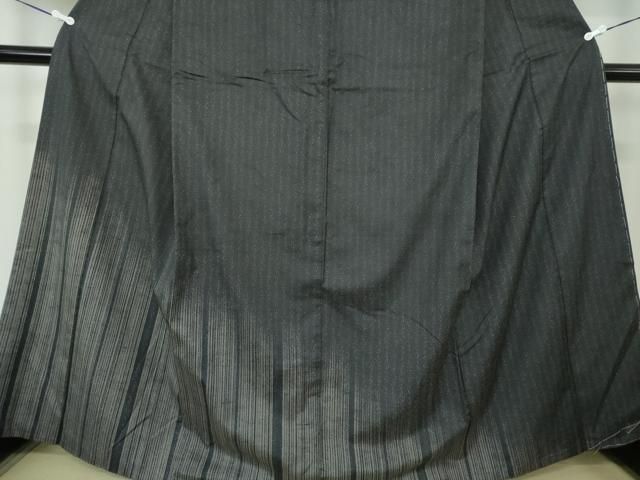 平和屋着物○インド・アッサム 野蚕糸 手織 ムガシルク 本場縞大島紬