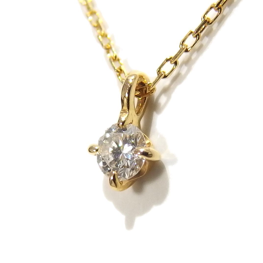 美品 ete K18 ダイヤモンド ネックレス「ブライト」 0.06ct エテ