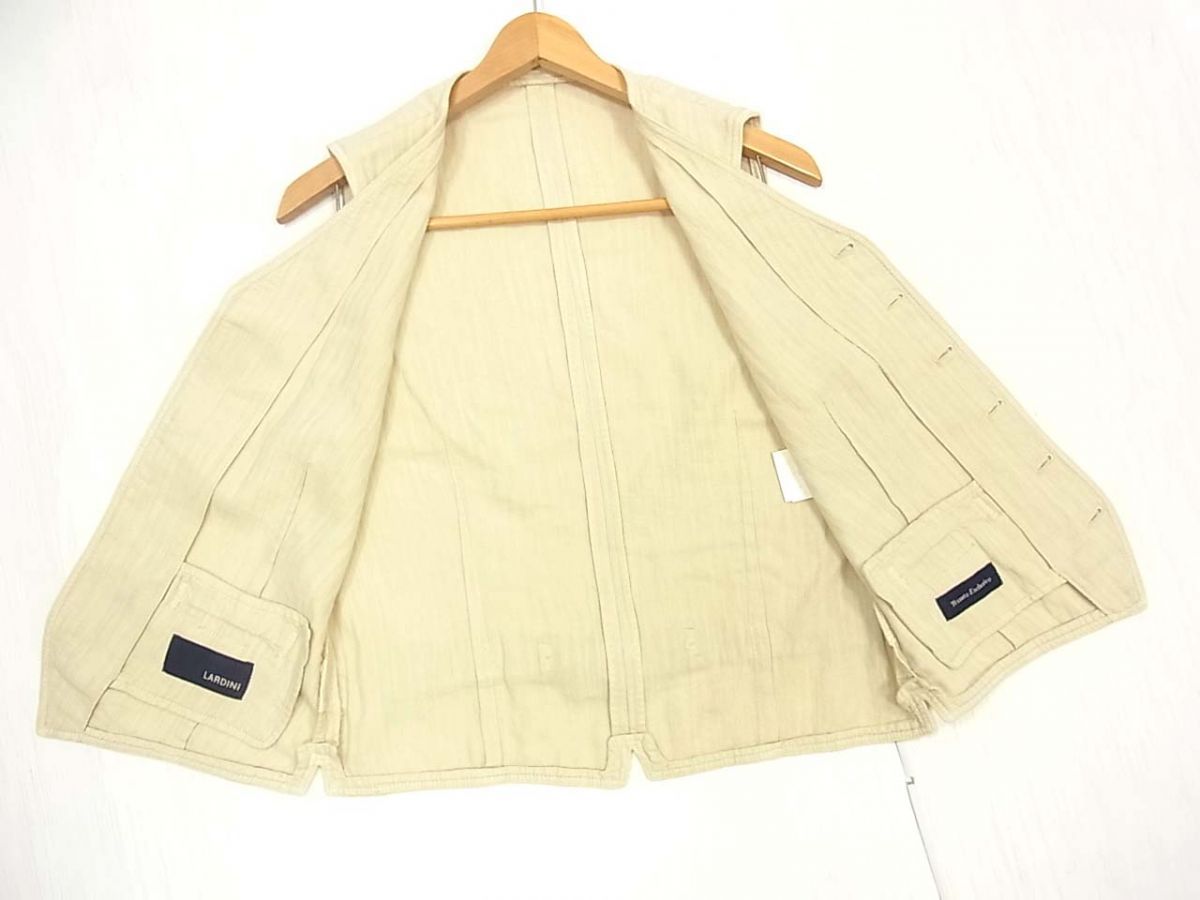 美品◇LARDINI ラルディーニ リネン混 ベスト ジレ イタリア製 メンズ 