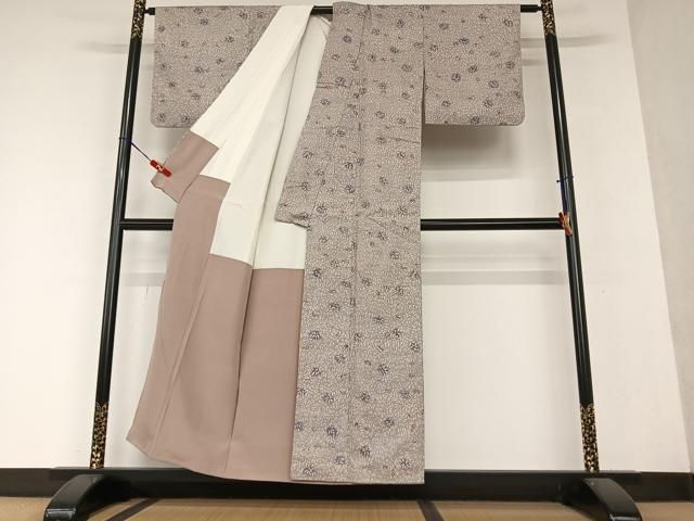 平和屋着物○染色作家 伊砂利彦 型絵染 紬 笹文 暈し染め 正絹 逸品