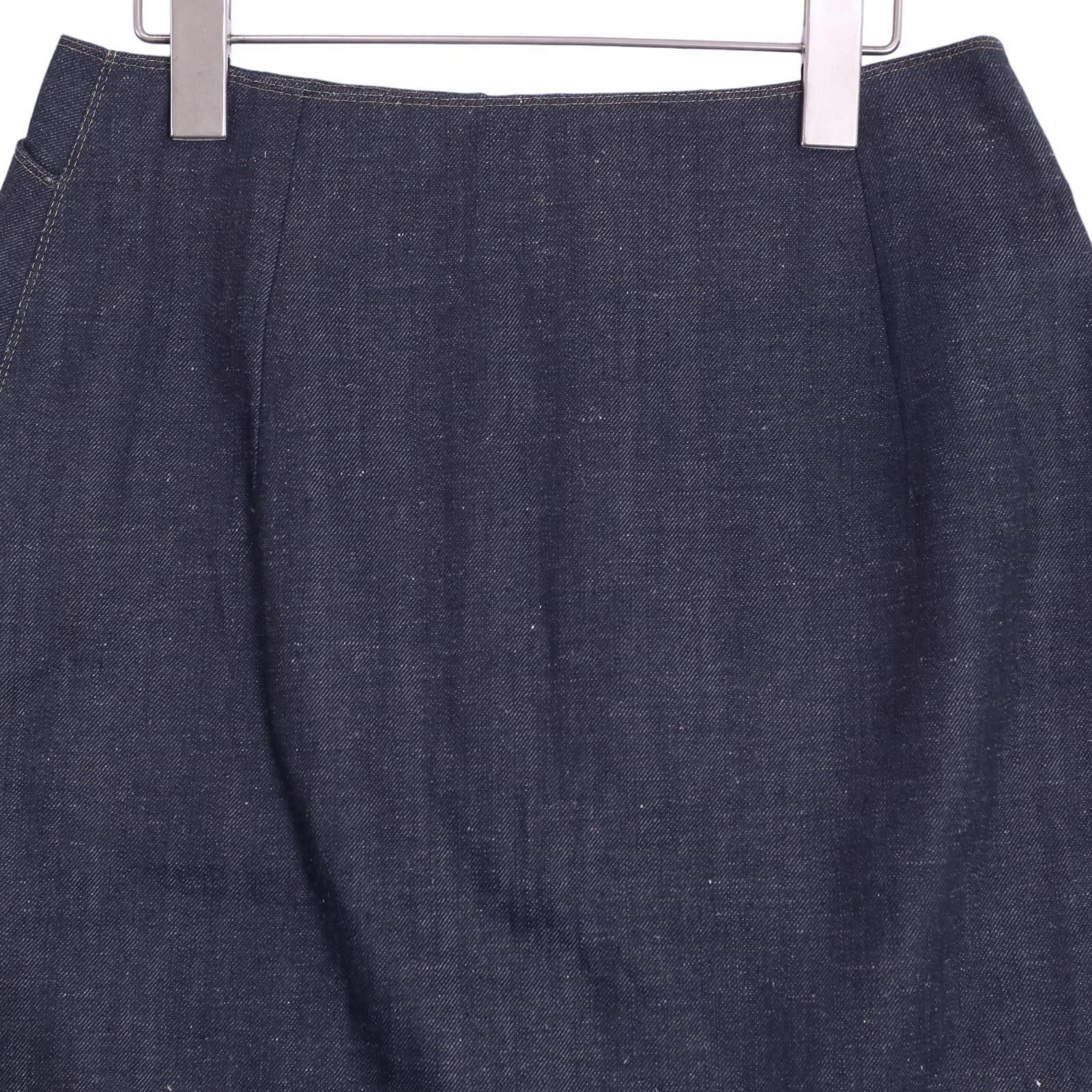 SAINT LAURENT サンローラン ブルー デニムミニスカート 27 SAINT