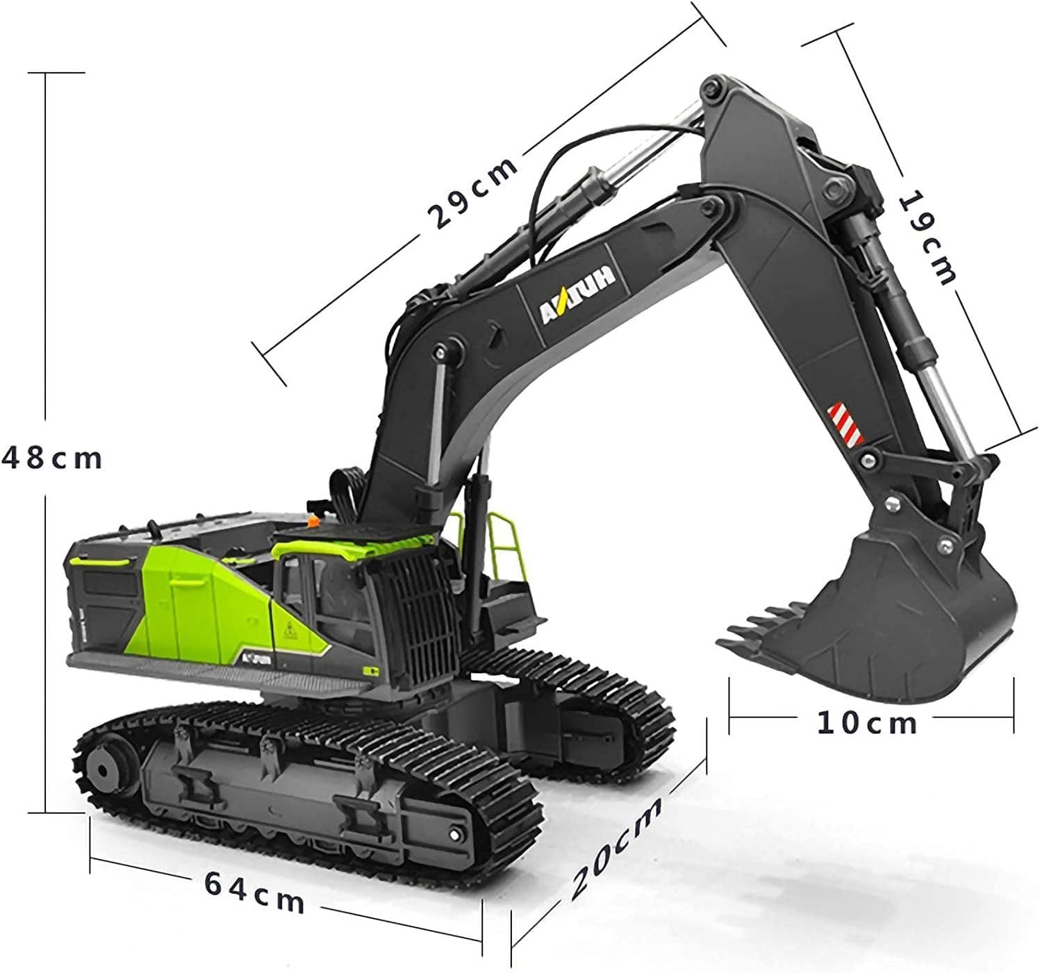 4in1】 億騰 型 合金版 RCショベルカー ラジコン 掘削機 2.4GHz無線