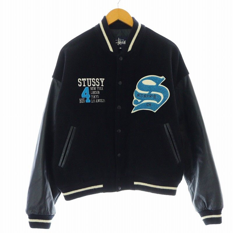 ステューシー STUSSY ヴィンテージ 紺タグ 90s BIG4 スタジャン 