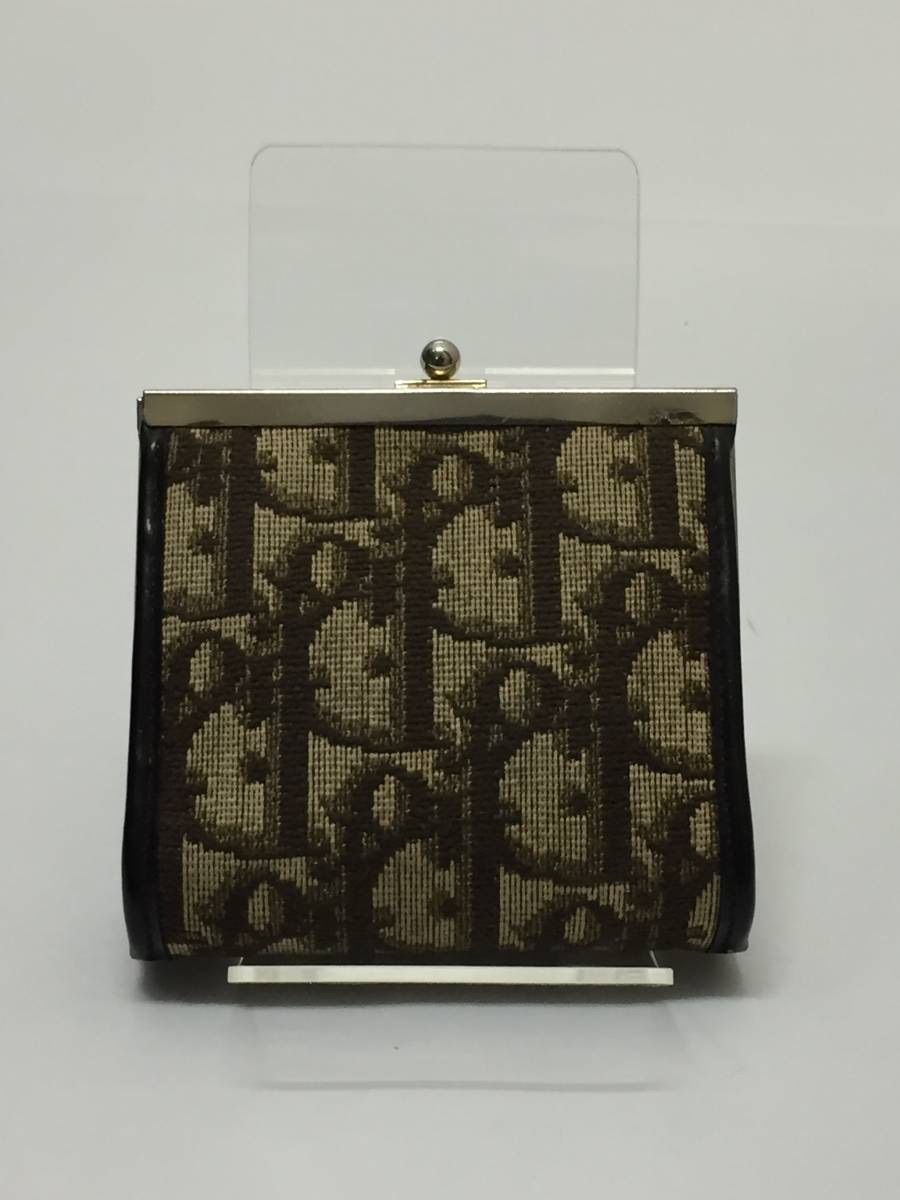 Dior　ディオール　トロッター　がま口　小銭入れ　ゴールド金具 Dior ディオール トロッター がま口 小銭入れ ゴールド金具 DIOR