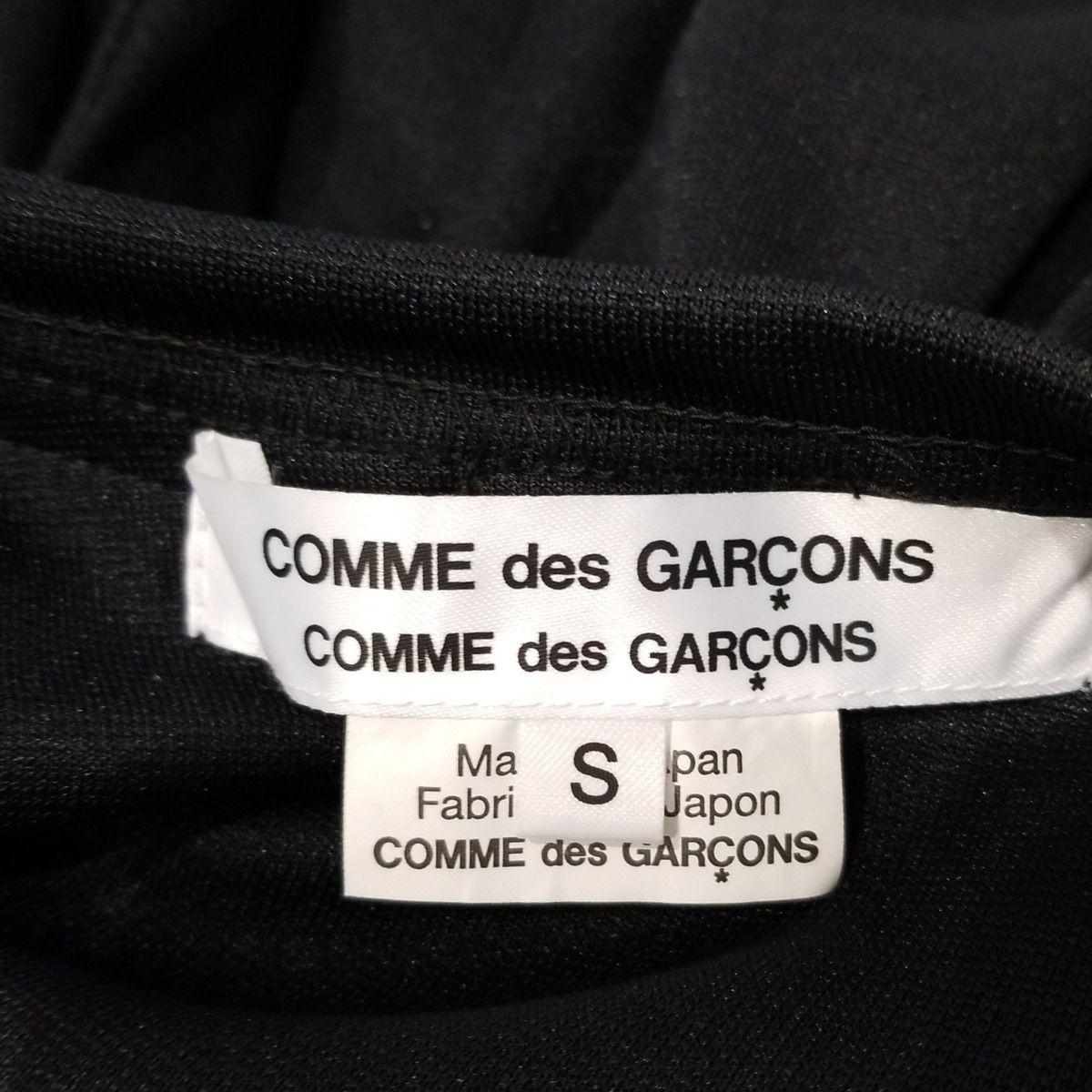 COMMEdesGARCONS COMMEdesGARCONS(コムデギャルソンコムデギャルソン) 長袖カットソー サイズS レディース美品  - RJ-T015 黒 クルーネック COMMEdesGARCONS COMMEdesGARCONS(コムデギャルソン