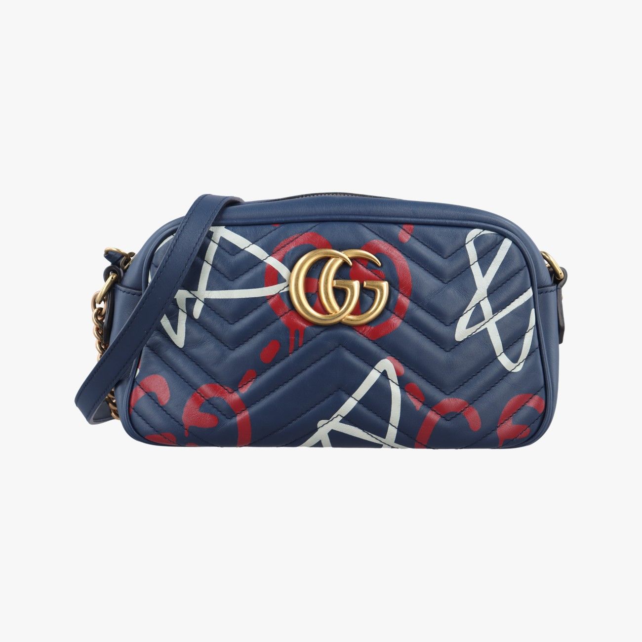 グッチGucciGGマーモントブルーレザー447632F020853260