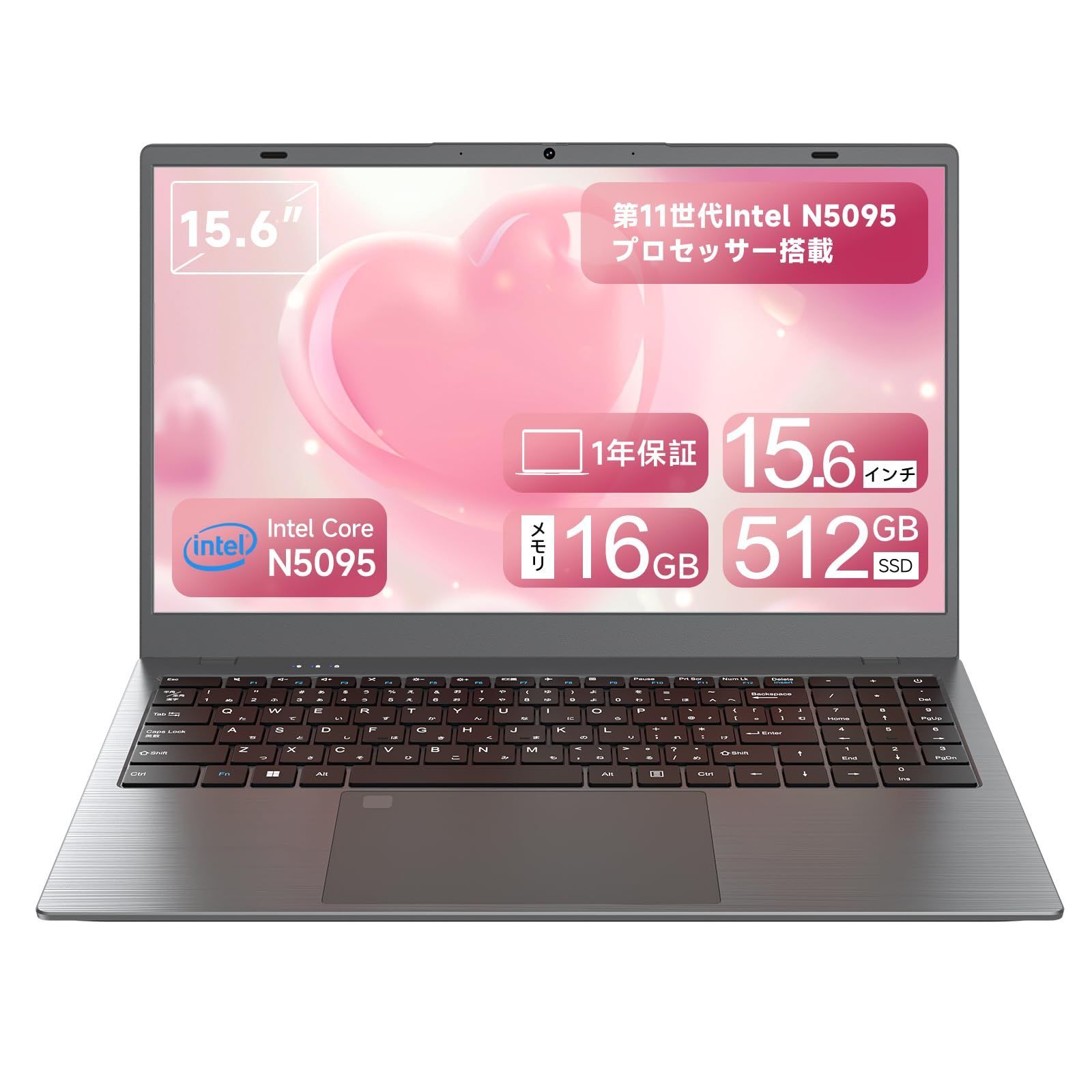 【人気商品】ノートPC サクサクな動作 パソコン N5095 最大2.9GHz 4C4T 16gb 512gb SSD 15.6インチ ノートパソコン Windows11 高速放熱 静音 デスクトップpc GTBOXノートパソコン FHD1080P/Webカメ
