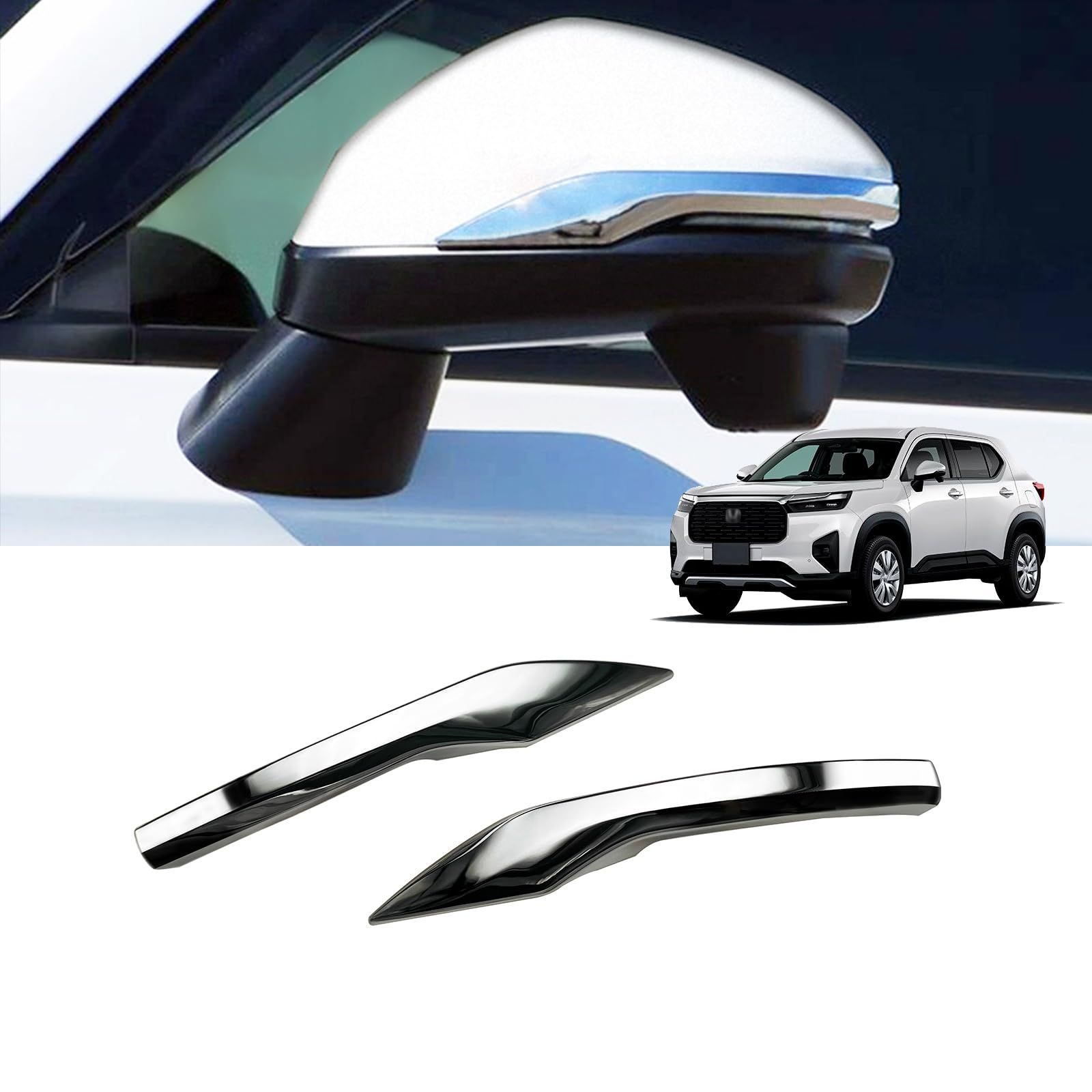 新品 【GIKAKU】Forホンダ 新型WR-V DG5系 X/Z/Z+ アクセサリー 外装パーツ サイドミラーガーニッシュ ドアミラー ガーニッシュ 保護パーツ 車種専用設計 鏡面メッキ上げ
