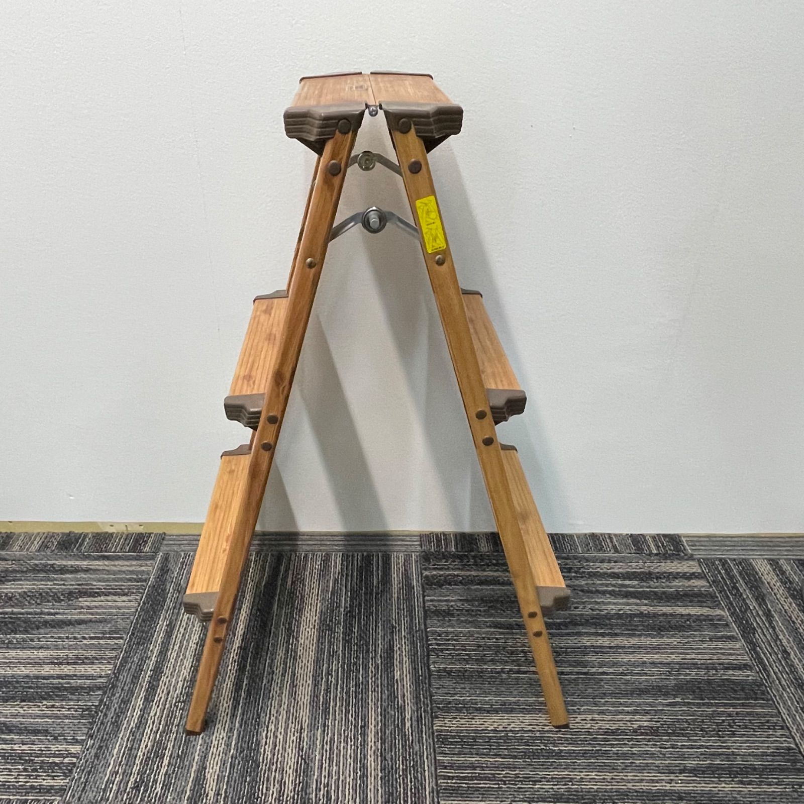 ステップ 踏み台 3段 約幅44×奥行64×高さ79cm イエロー アルミ