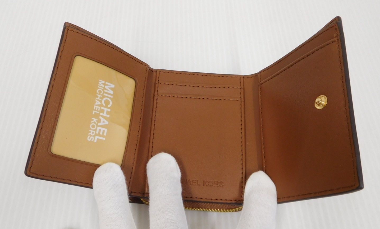美品！MICHAEL KORS マイケルコース 三つ折り財布 ブラウン 35H9GTVZ5B 
