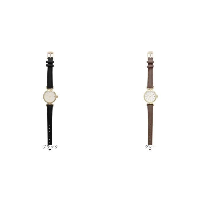 [フィールドワーク] 腕時計 アナログ アイバニー 日付 付き 革ベルト 白 文字盤 YM001-3 レディース ブラウン