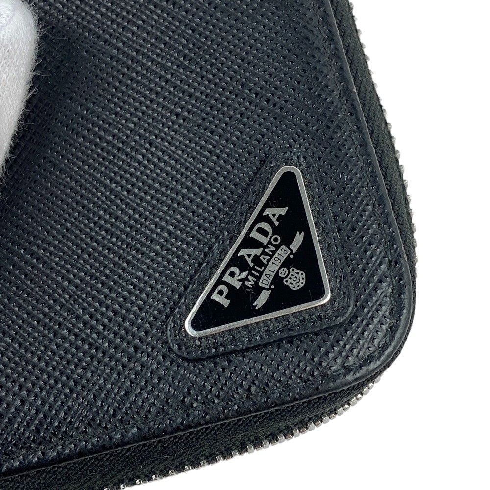 □美品□ プラダ コインケース 小銭入れ サフィアーノ ブラック 2MM358