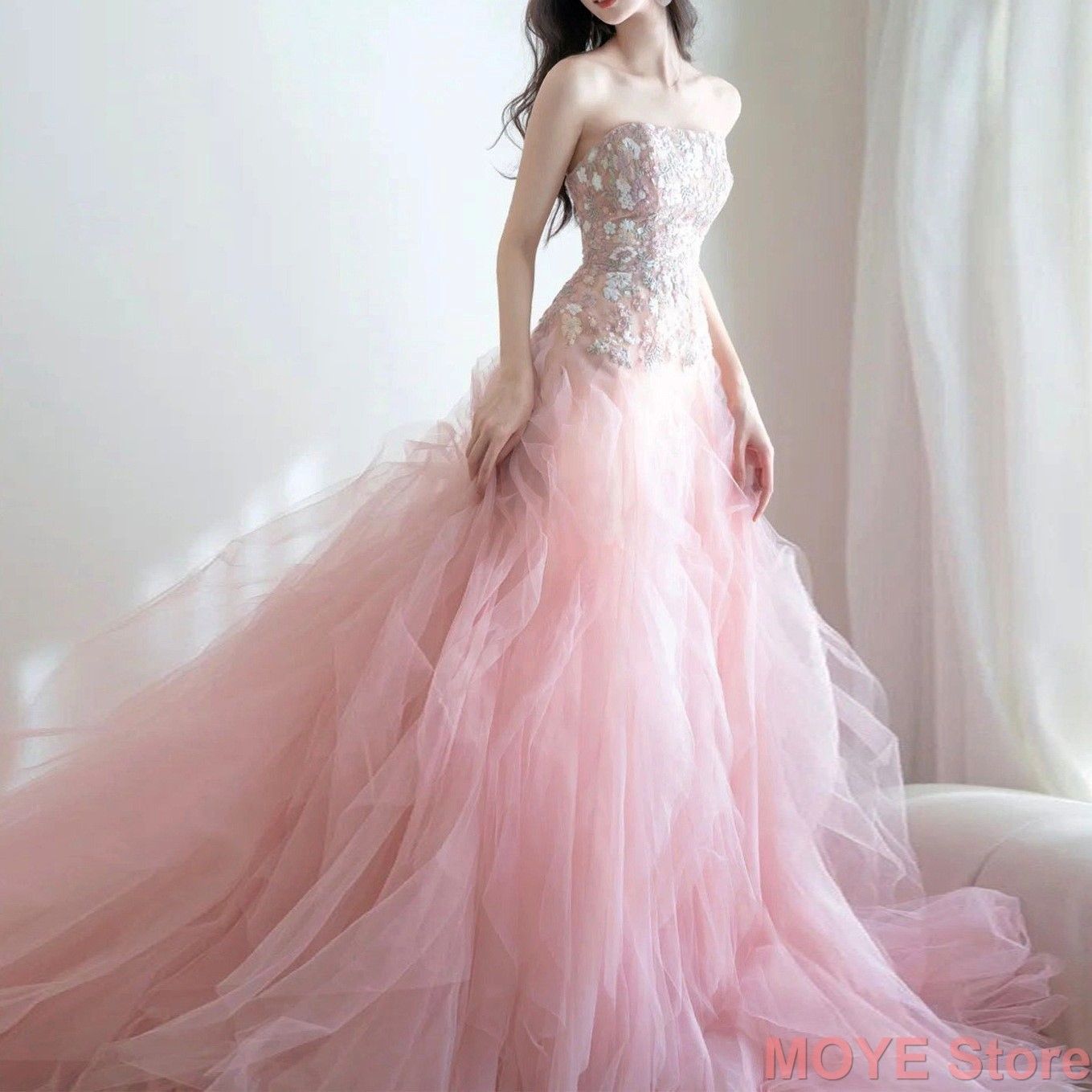 Prism lace A-line dressのドレス|Dorry Doll / LE'RURE Prism lace A