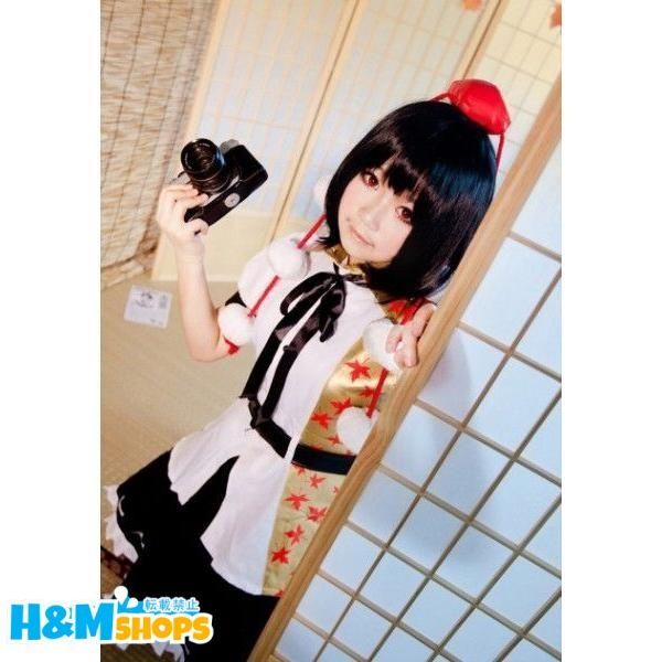 東方Project 射命丸文 コスプレ衣装 アレンジ ウィッグ 扇 靴 アニメ ゲーム 変装 仮装 コスチューム 学園祭 文化祭 学芸会 イベント 舞台