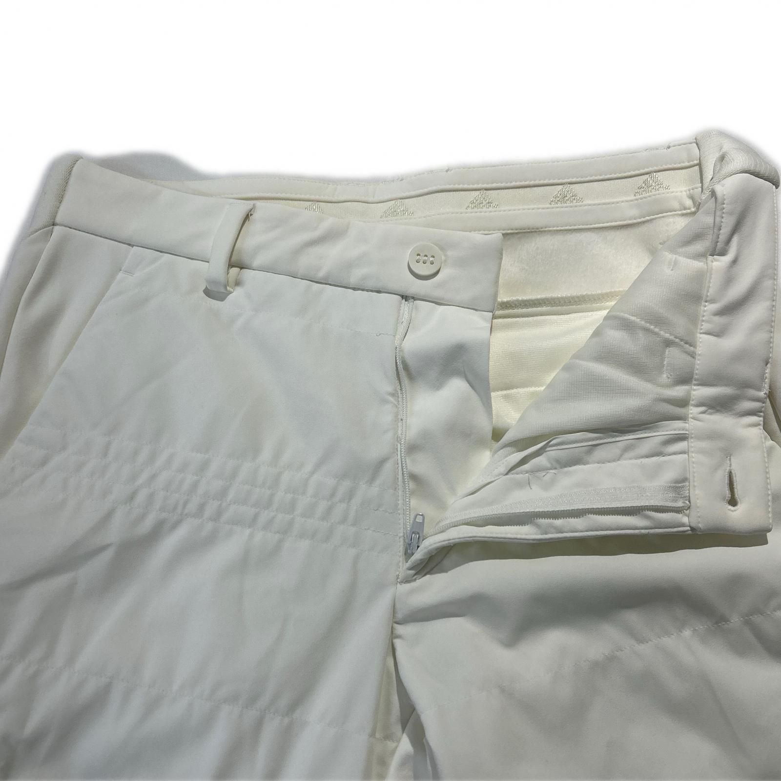 節約 メンズ アディダスゴルフ adidas GOLF パンツ 78cm オフホワイト 白系 中綿 裏起毛