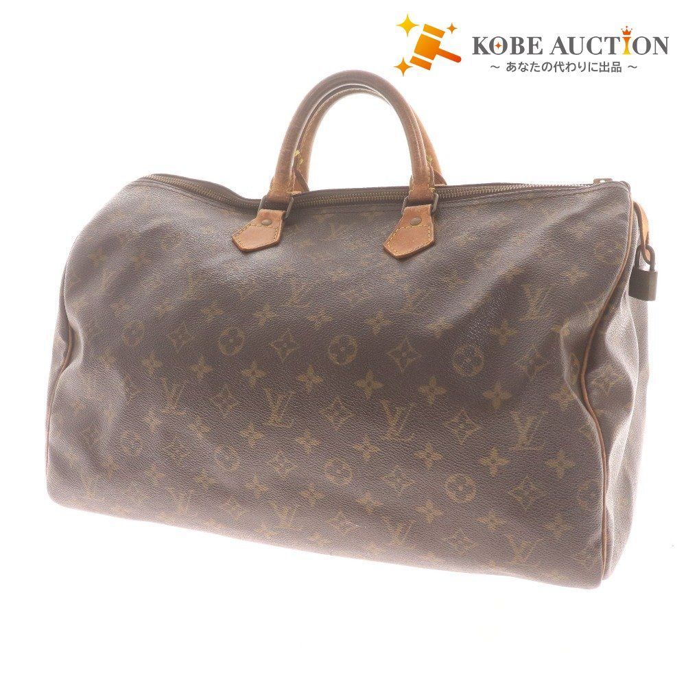 LOUIS VUITTON ルイヴィトン ボストン ハンドバッグ VI 882 鞄 モノグラム柄 ロゴ 鍵 錠前付き レディース ブラウン