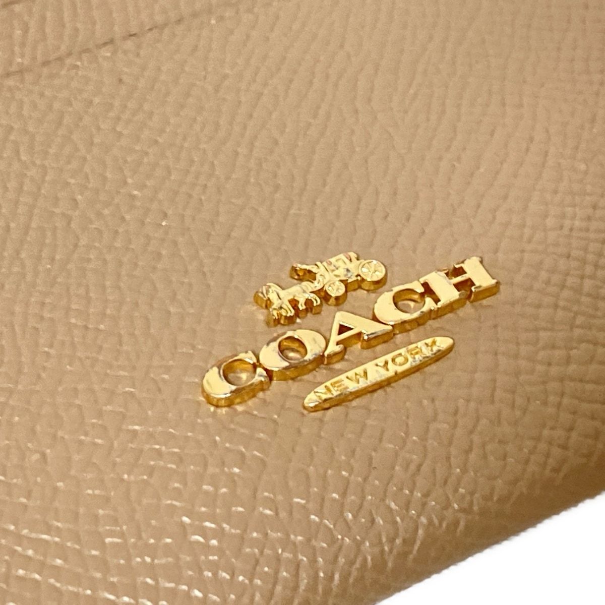 新品☆COACH コーチ　コインケース　ベージュ レザー コインケース 新品☆COACH コーチ コインケース ベージュ レザー コインケース