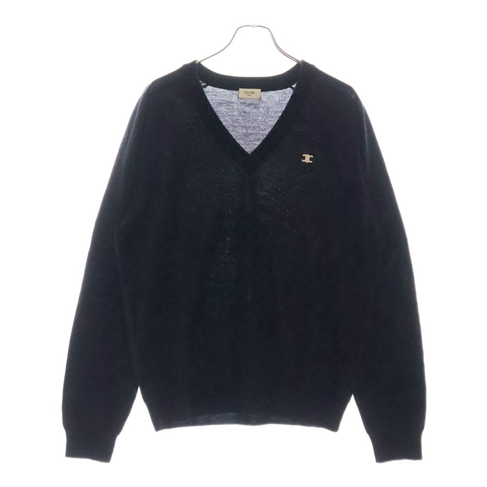 みんなが待ってた！＼再入荷待ち／人気ランキング CELINE (セリーヌ) TRIOMPHE V-NECK SWEATER IN WOOL トリオンフ トップス