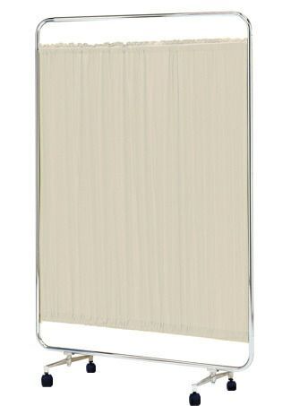 送料無料 日本製 シンプルなスクリーン衝立一本立 幅120cm 高さ153cm AS-120 クロスメディカルスクリーン 標準カーテン S付キャスター脚