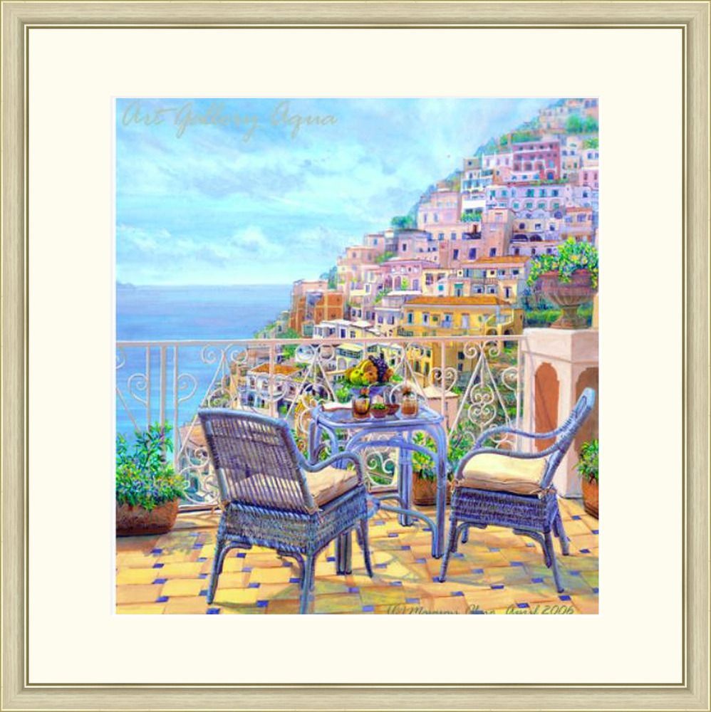 ポルトフィーノ ヨーロッパ 地中海 夕景 風景画 イタリア 絵画 額縁 