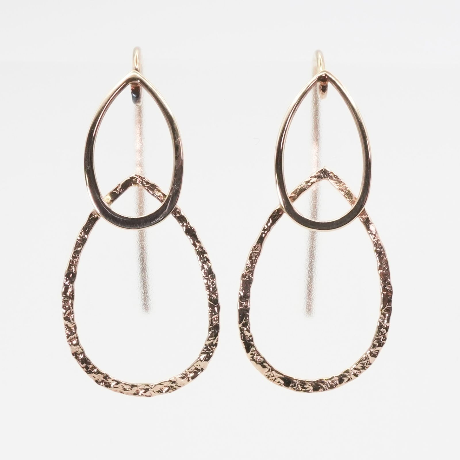 美品 アガット K10 ダブルドロップ フック ピアス/25-1725 - メルカリ