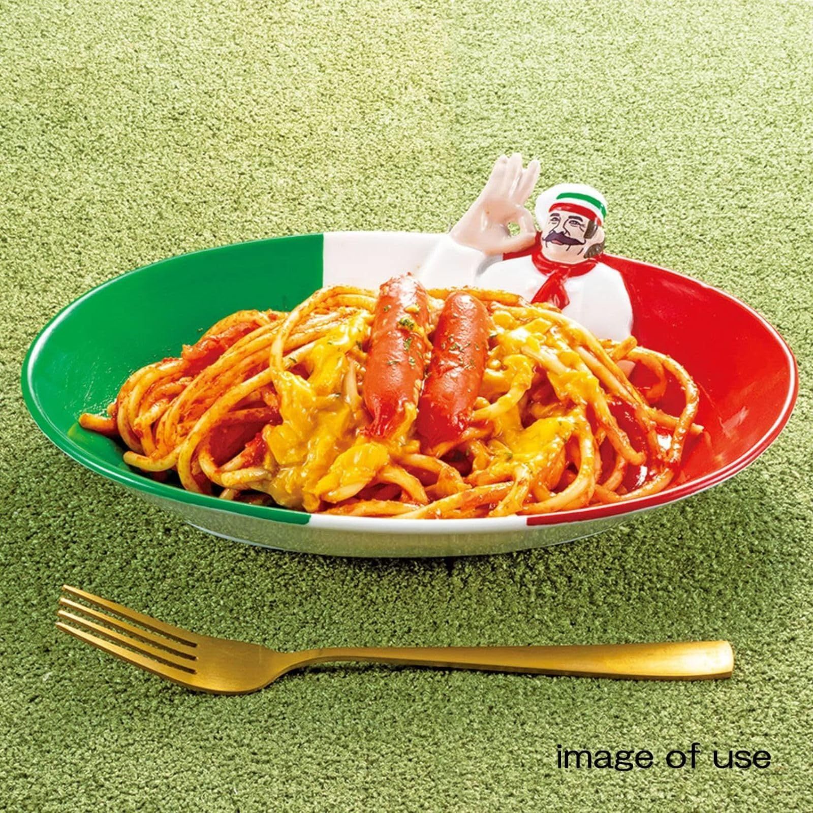 サンアート おもしろ食器 皿 イタリアおじさん パスタ皿 レッド