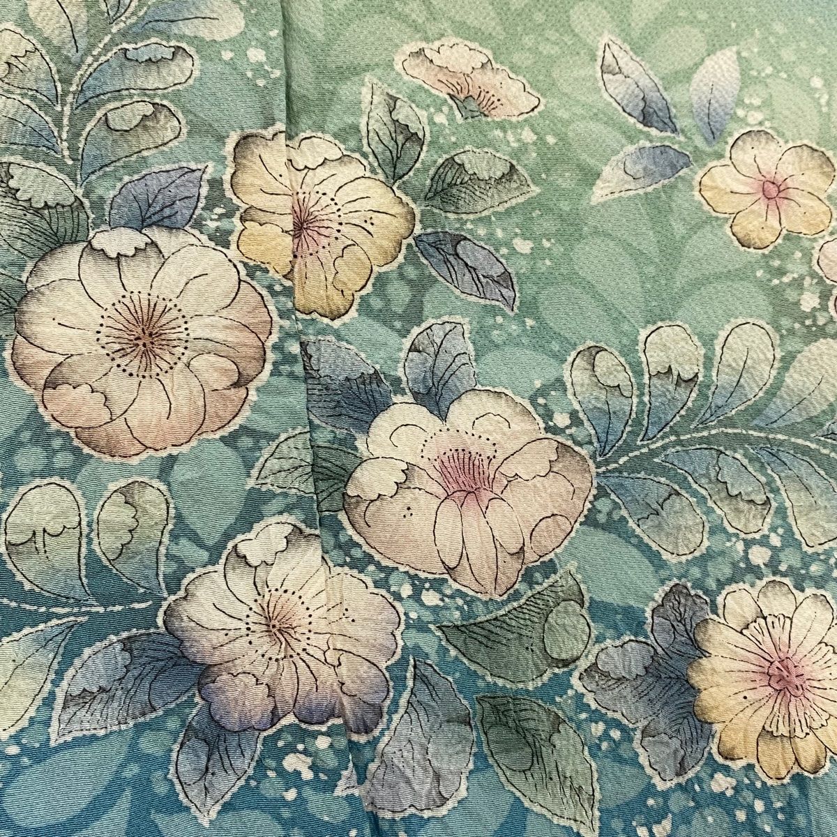 みゆ◯◯様　⭐️深ボルドー　辻ヶ花　裄70cm 訪問着　美品 ¥ 訪問着 身丈163cm 裄丈64.5cm M 袷 辻が花 ぼかし 灰紫 正絹