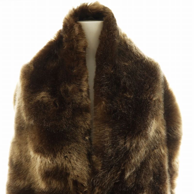 アポワンウテセ a point etc ファーケープ エコファー 茶 ブラウン 21