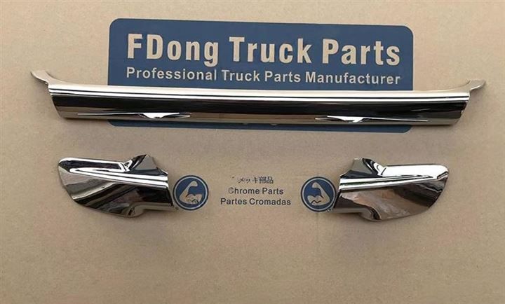 Chrome Truck Parts 日野 レンジャープロ エアループレンジャー メッキ フロントグリップカバー メッキパーツ H14.1～H29.4 トラック用品 外装(フロントグリップカバー)