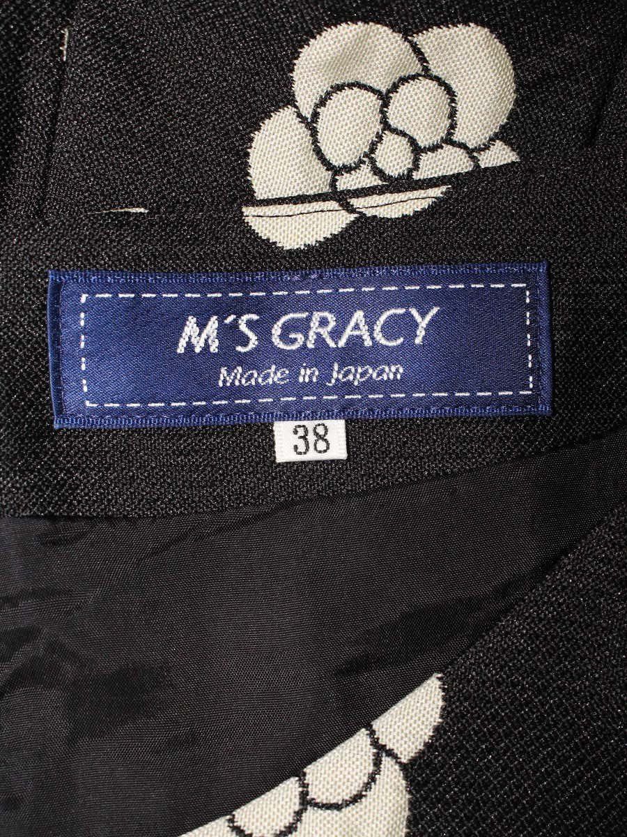 エムズグレイシー M's GRACY カメリア ワンピース ブラック 38 エムズグレイシー M´s GRACY カメリア ワンピース ブラック 38