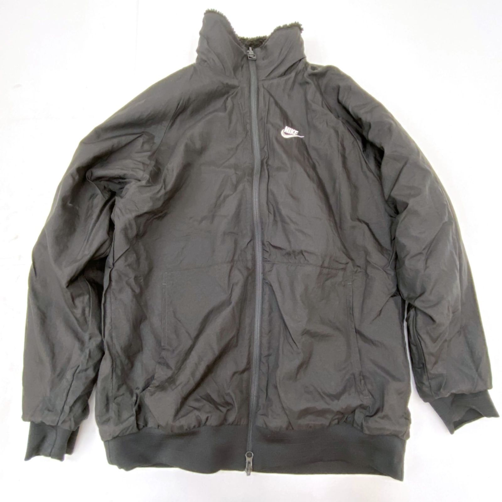03m1490 NIKE ナイキ SWOOSH FULL ZIP JACKET Lサイズ 黒 ブラック 