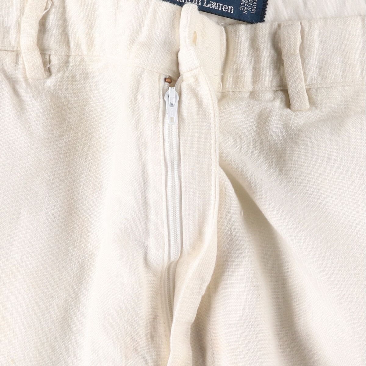 【美品 W34】Ralph Lauren LAUREN リネンパンツ アイボリー 古着 ラルフローレン Ralph Lauren POLO by Ralph Lauren リネン