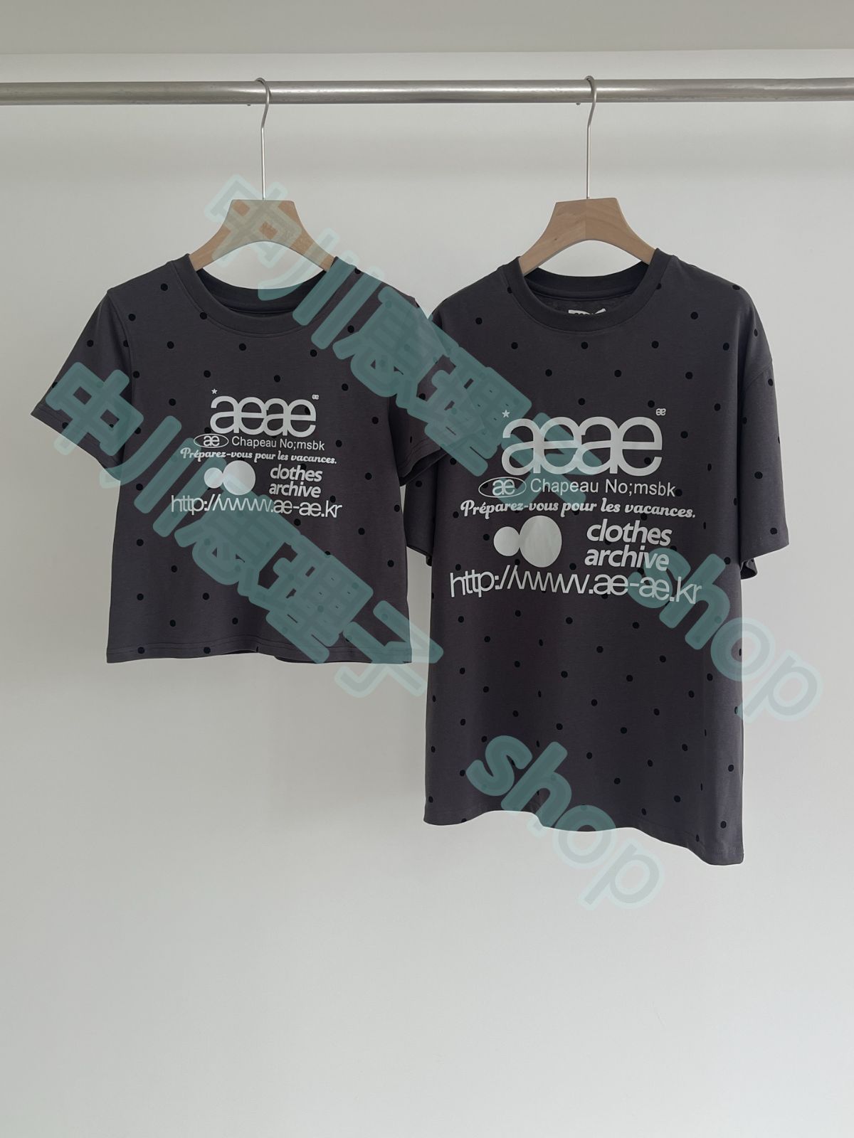 AEAE★韓国★人気 WEB LOGO DOT T-SHIRTS 半袖Tシャツ ロゴ 水玉 AEAE☆韓国☆人気☆WEB LOGO DOT CROP T-SHIRTS 半袖 ロゴ 水玉