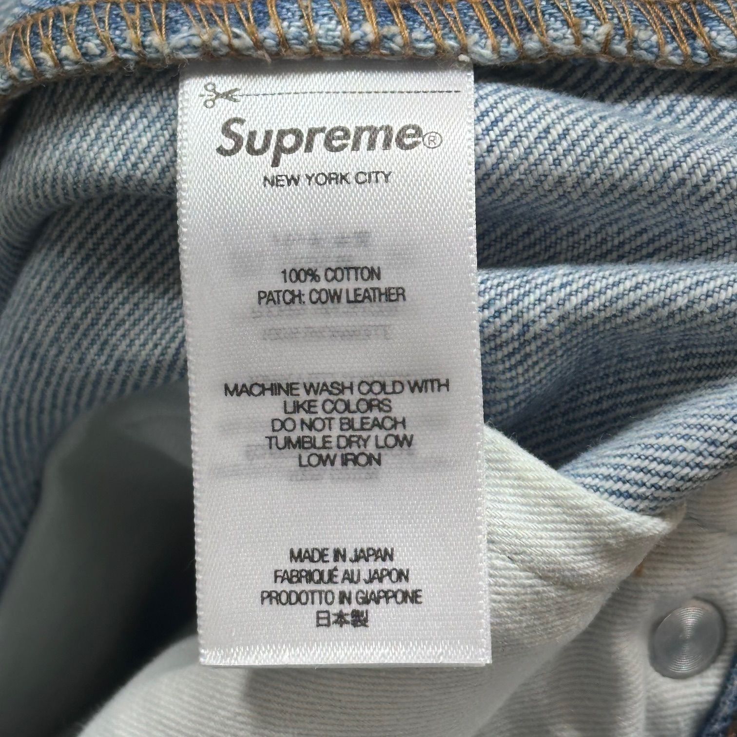 国内正規 Supreme 18AW STONE WASHED SLIM JEAN ストーンウォッシュ 