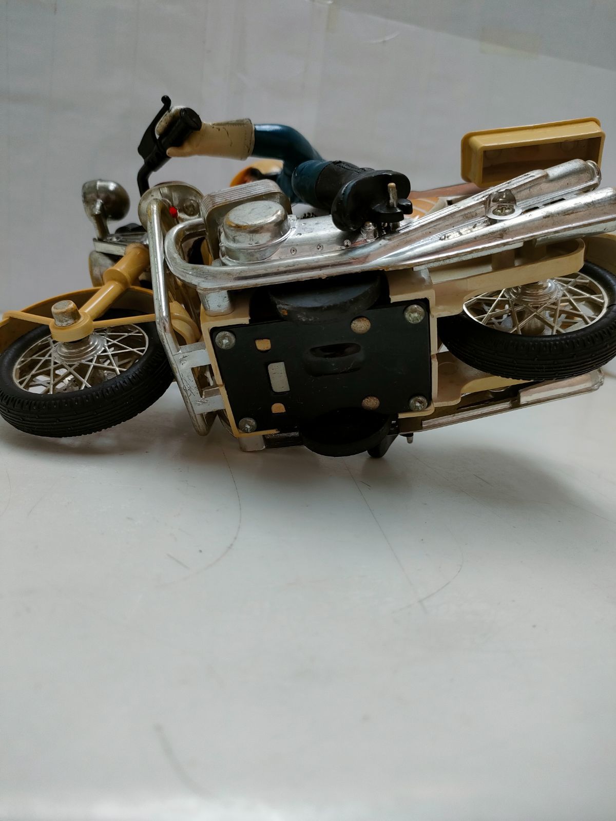 ◇昭和レトロ ブリキ 白バイ おもちゃ バイク ホンダ HONDA