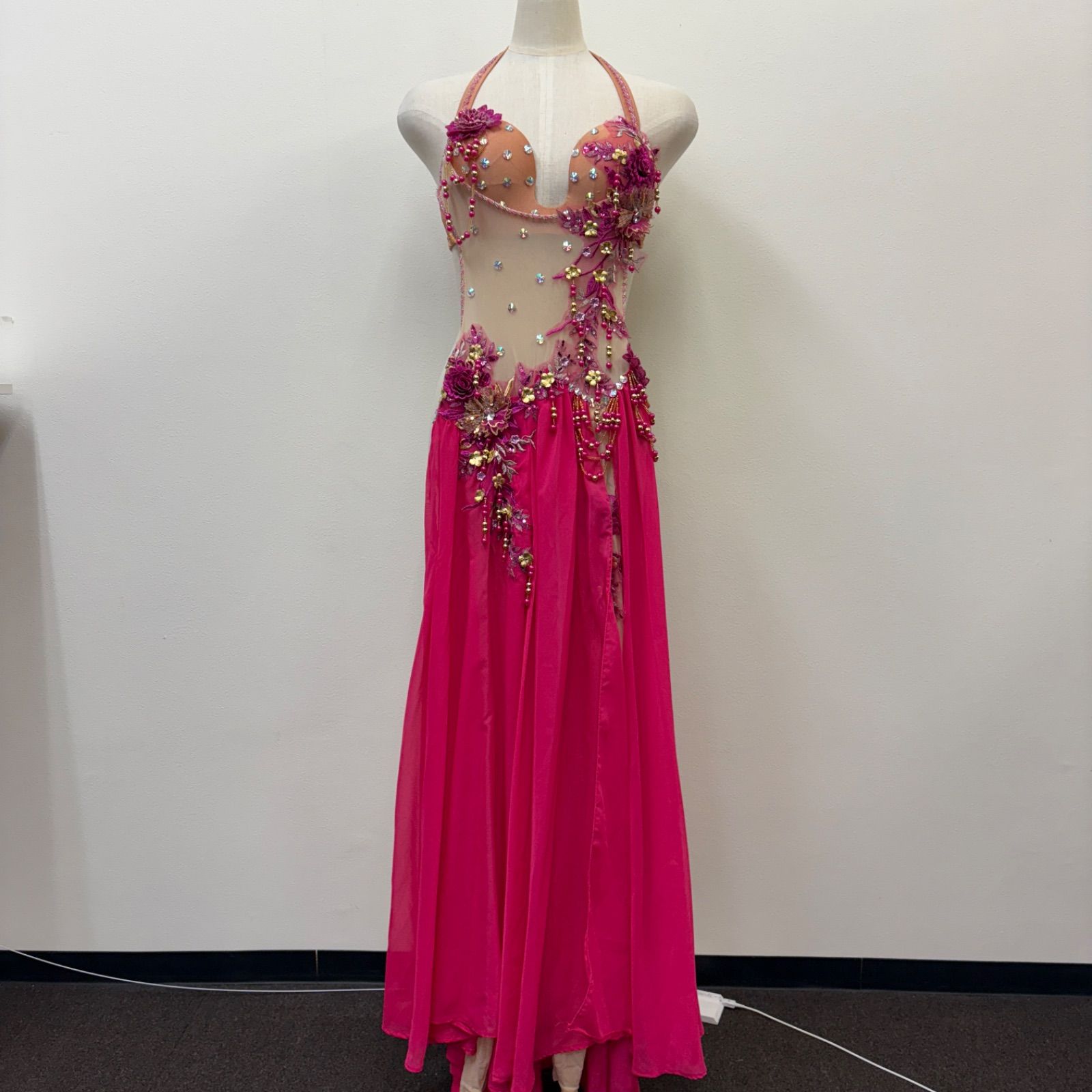 美品一回着用】Hoydaピンク レース ベリーダンス セットアップ 美品一