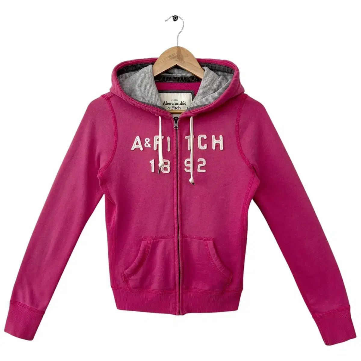 Abercrombie(アバクロンビー) ジップアップパーカー フード付き ピンク